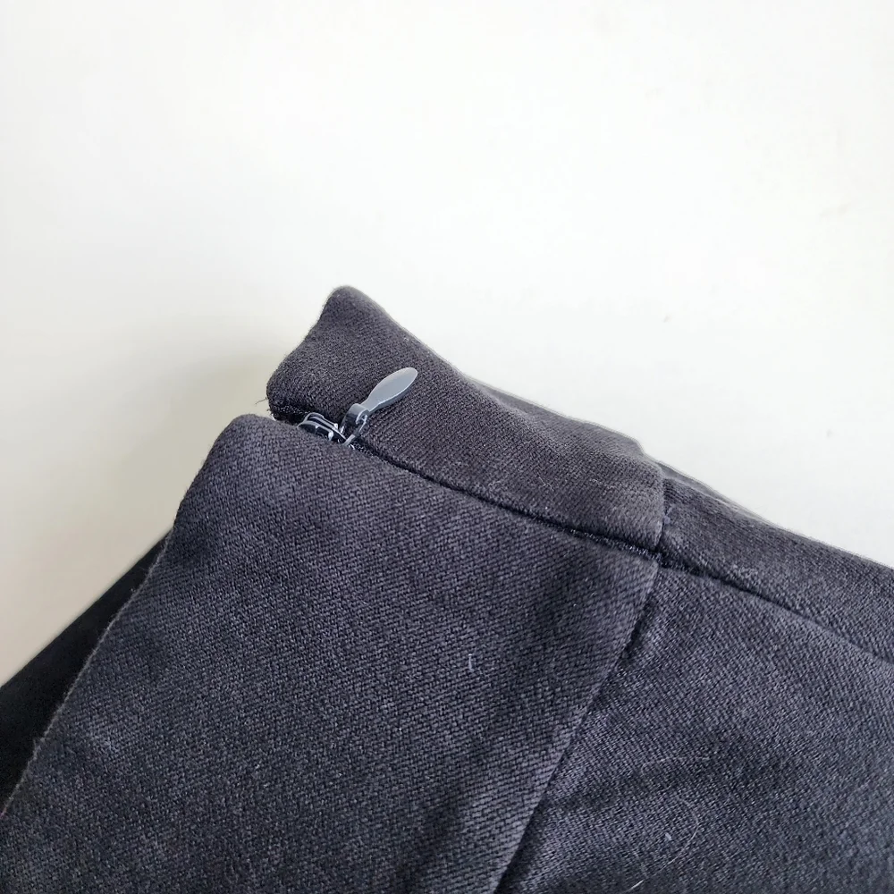 Lauren Ralph Lauren Womens Skirt Large Black Pencil Cotton Stretch Pull On Sz 12